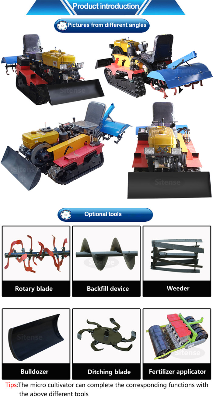 crawler rotary tiller